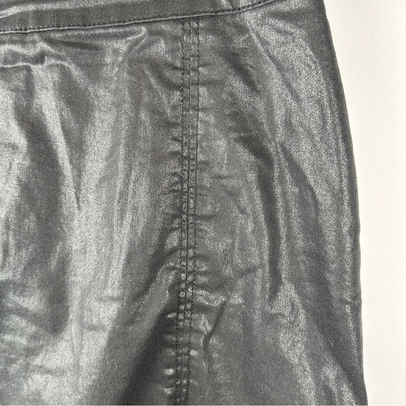 ASOS Coated Black Denim Mini Skirt | US Size 8 - Picture 3 of 8